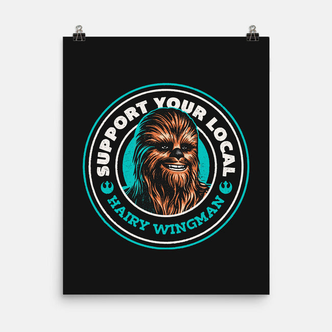 Support Your Local Hairy Wingman-None-Matte-Poster-Herk Up Tees