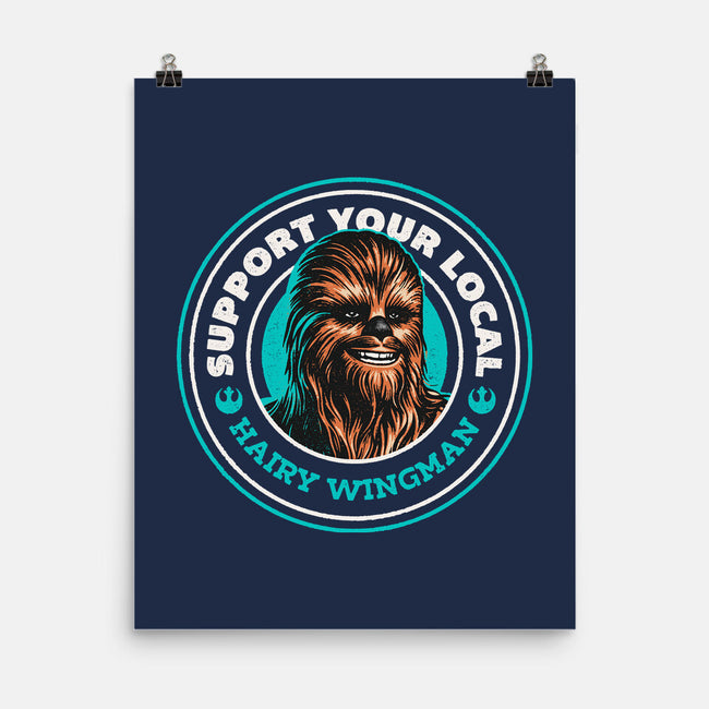 Support Your Local Hairy Wingman-None-Matte-Poster-Herk Up Tees
