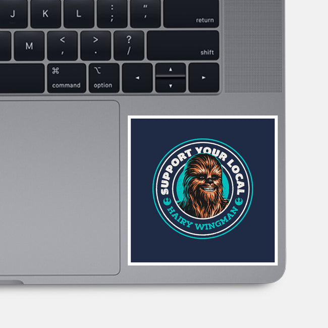Support Your Local Hairy Wingman-None-Glossy-Sticker-Herk Up Tees