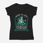 Born To Lure-Womens-V-Neck-Tee-Nemons