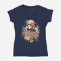 Legend Island-Womens-V-Neck-Tee-eduely