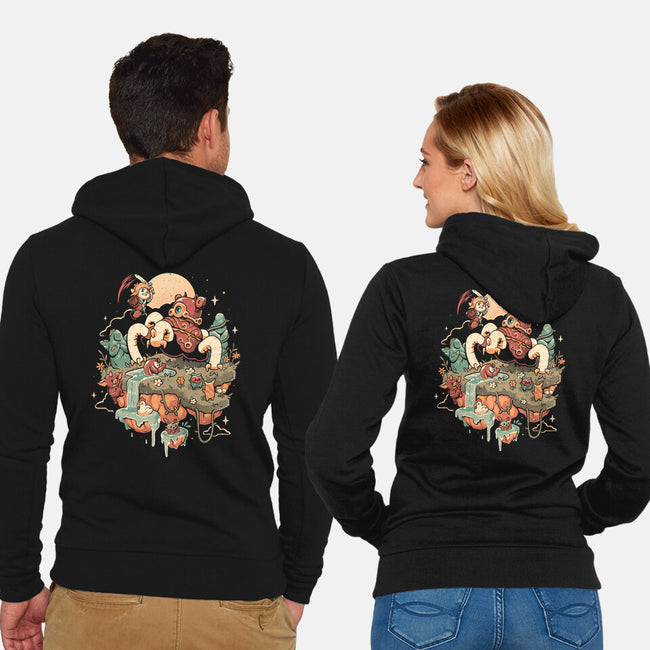 Legend Island-Unisex-Zip-Up-Sweatshirt-eduely