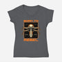 Space War Rebel-Womens-V-Neck-Tee-Studio Mootant