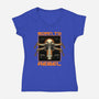 Space War Rebel-Womens-V-Neck-Tee-Studio Mootant