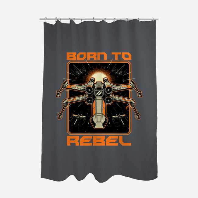 Space War Rebel-None-Polyester-Shower Curtain-Studio Mootant