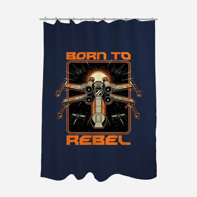 Space War Rebel-None-Polyester-Shower Curtain-Studio Mootant