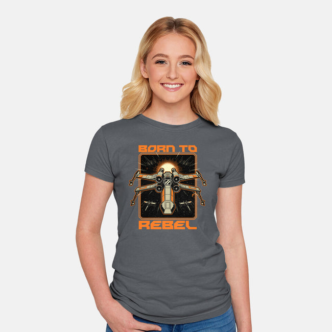 Space War Rebel-Womens-Fitted-Tee-Studio Mootant