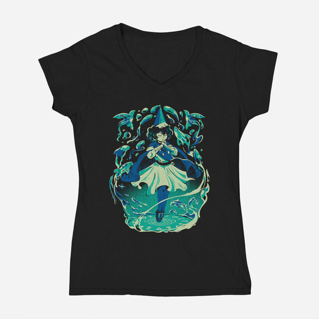 The Water Witch-Womens-V-Neck-Tee-Estudio Horta