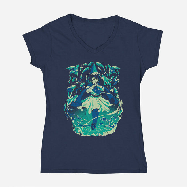 The Water Witch-Womens-V-Neck-Tee-Estudio Horta