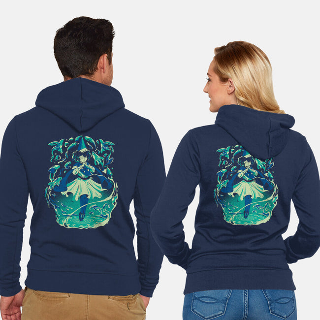 The Water Witch-Unisex-Zip-Up-Sweatshirt-Estudio Horta