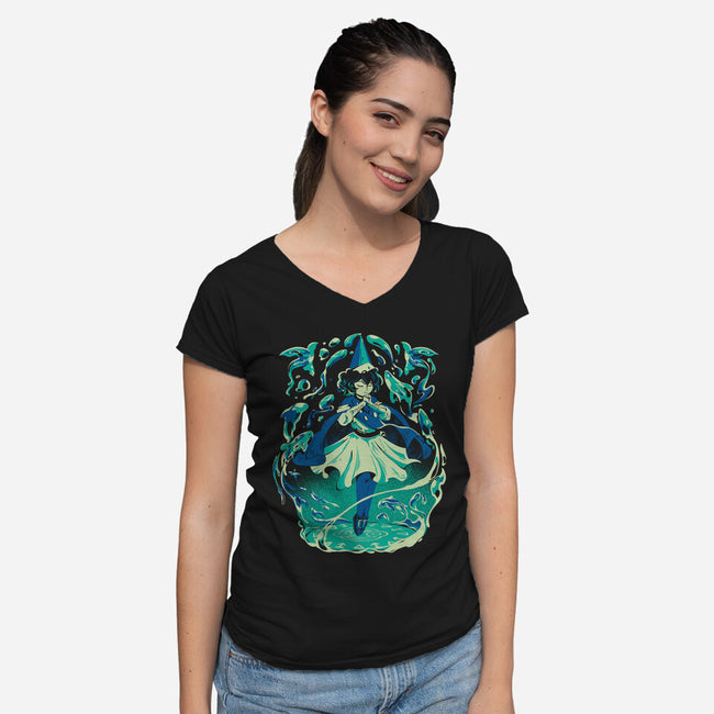 The Water Witch-Womens-V-Neck-Tee-Estudio Horta