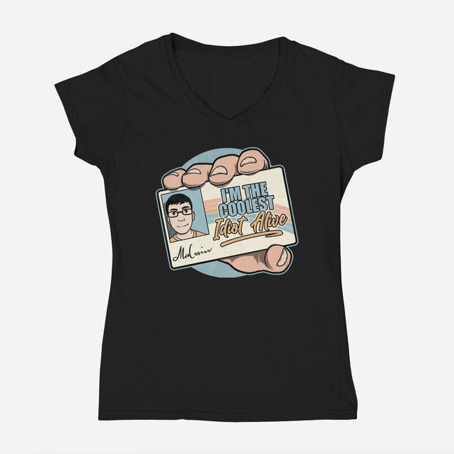 Driver License Idiot Movie-Womens-V-Neck-Tee-Studio Mootant