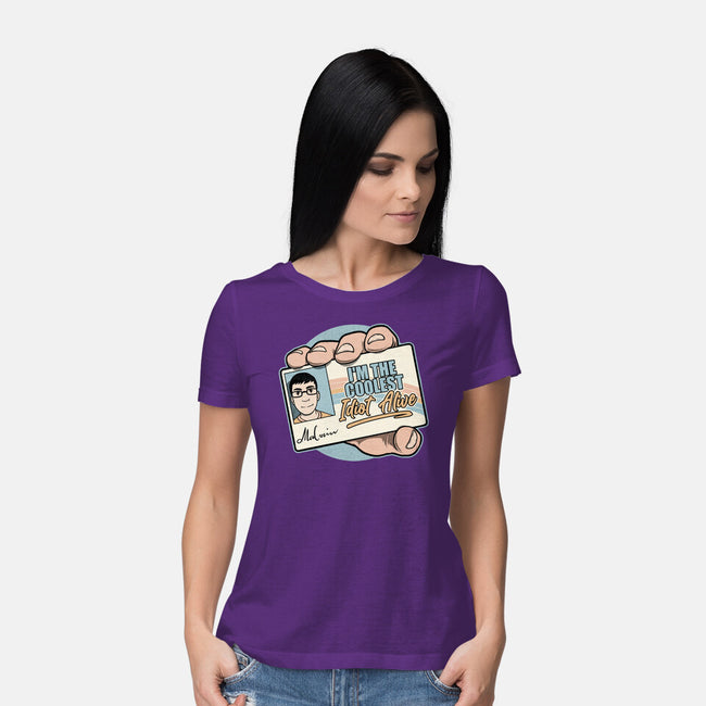 Driver License Idiot Movie-Womens-Basic-Tee-Studio Mootant