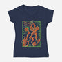 Space Slam-Womens-V-Neck-Tee-Henrique Torres