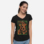 Space Slam-Womens-V-Neck-Tee-Henrique Torres