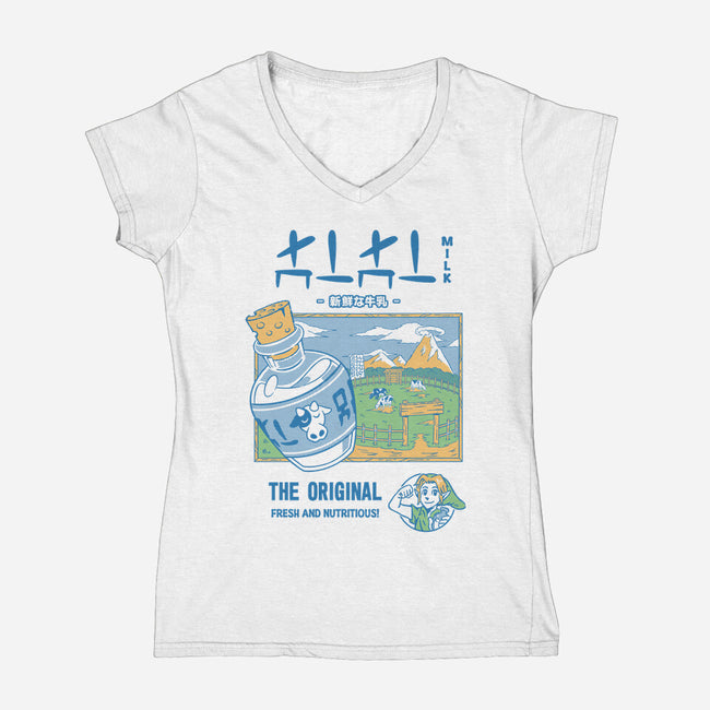 Drink Fresh-Womens-V-Neck-Tee-Henrique Torres