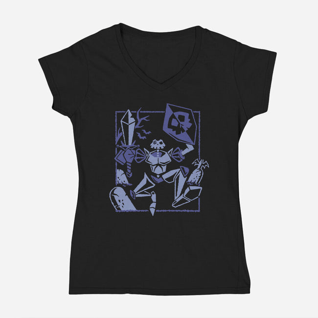 Resurrected Knight-Womens-V-Neck-Tee-Henrique Torres