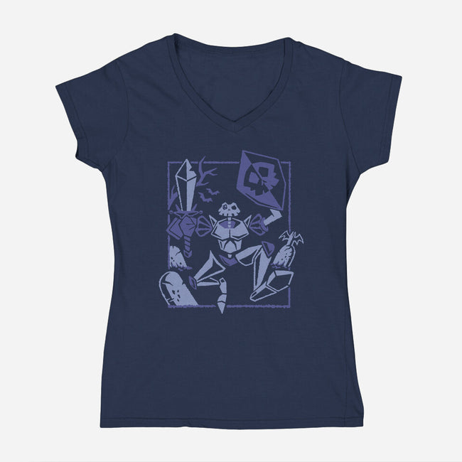 Resurrected Knight-Womens-V-Neck-Tee-Henrique Torres