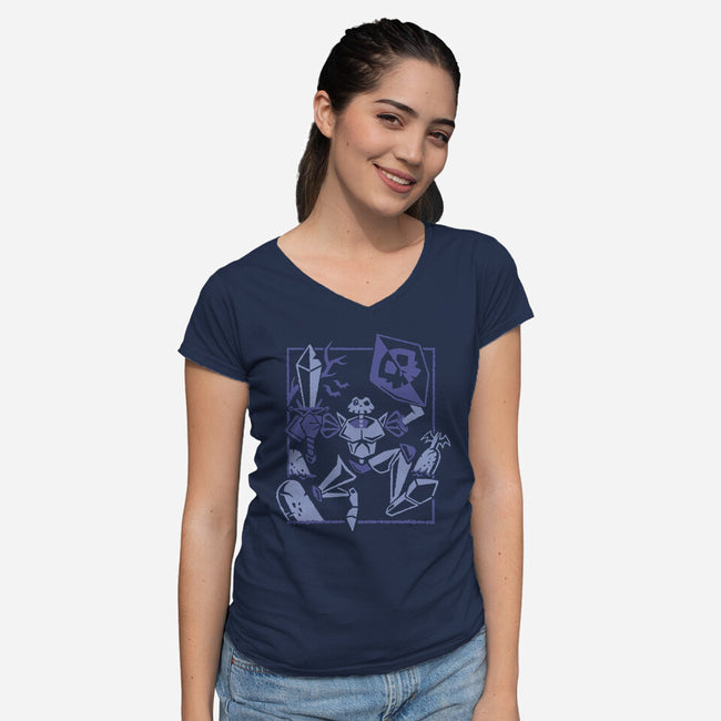 Resurrected Knight-Womens-V-Neck-Tee-Henrique Torres