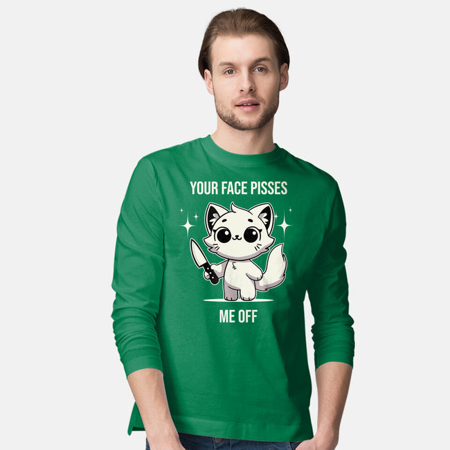 Your Face Pisses Me Off-Mens-Long Sleeved-Tee-MaxoArt