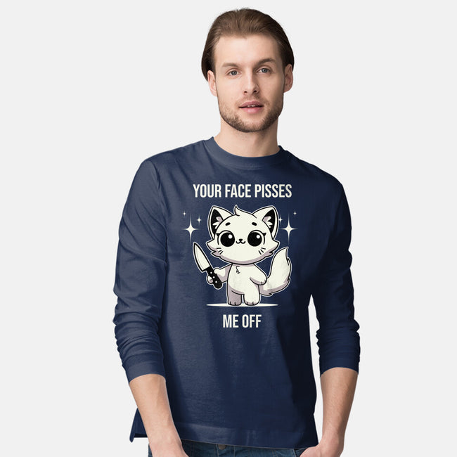 Your Face Pisses Me Off-Mens-Long Sleeved-Tee-MaxoArt