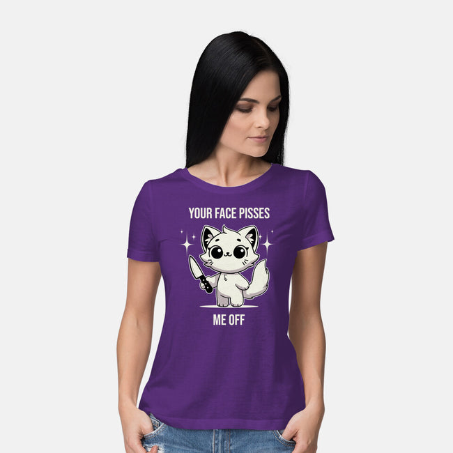 Your Face Pisses Me Off-Womens-Basic-Tee-MaxoArt