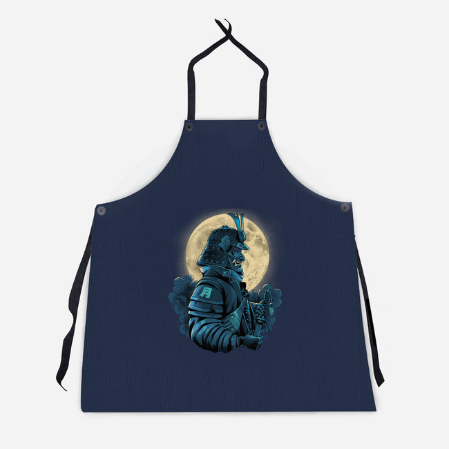 Moonlight Samurai-Unisex-Kitchen-Apron-Bruno Mota