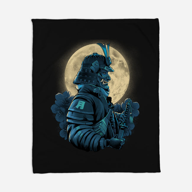 Moonlight Samurai-None-Fleece-Blanket-Bruno Mota