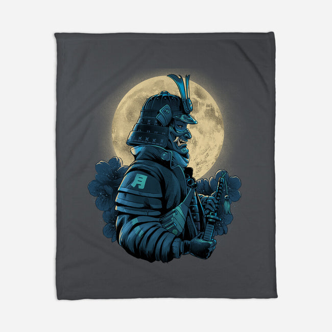 Moonlight Samurai-None-Fleece-Blanket-Bruno Mota