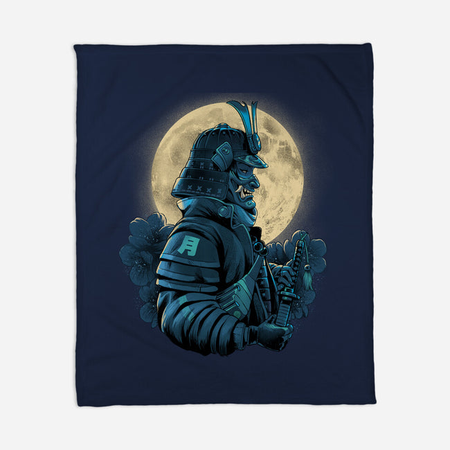 Moonlight Samurai-None-Fleece-Blanket-Bruno Mota