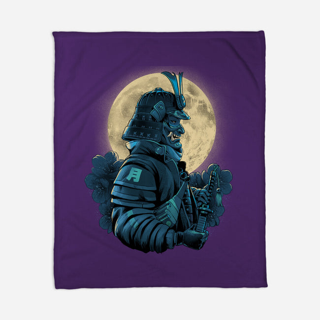 Moonlight Samurai-None-Fleece-Blanket-Bruno Mota