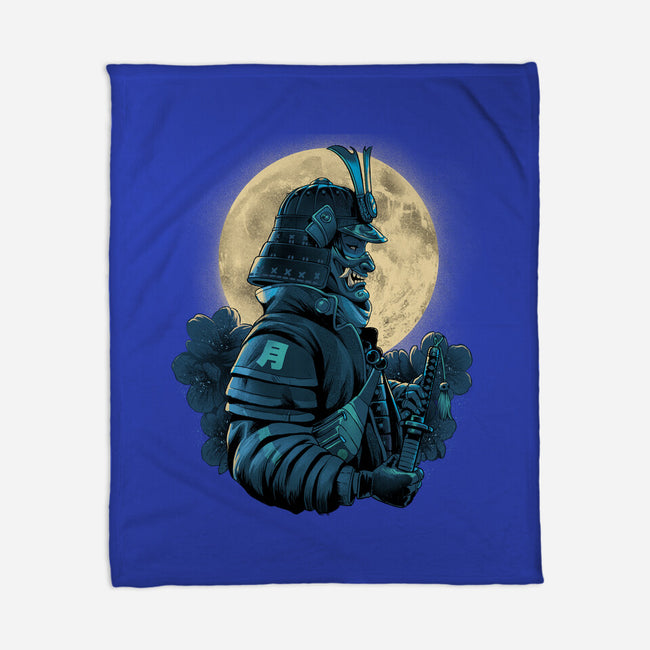 Moonlight Samurai-None-Fleece-Blanket-Bruno Mota
