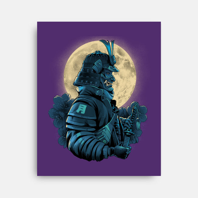 Moonlight Samurai-None-Stretched-Canvas-Bruno Mota