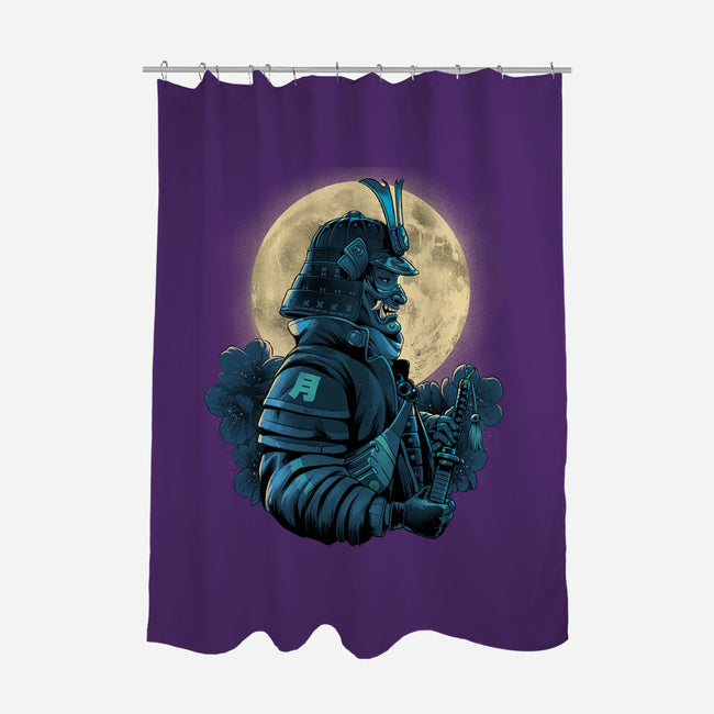 Moonlight Samurai-None-Polyester-Shower Curtain-Bruno Mota