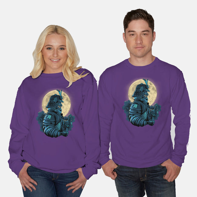 Moonlight Samurai-Unisex-Crew Neck-Sweatshirt-Bruno Mota