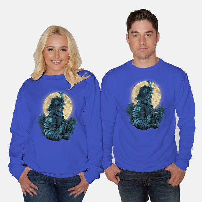 Moonlight Samurai-Unisex-Crew Neck-Sweatshirt-Bruno Mota
