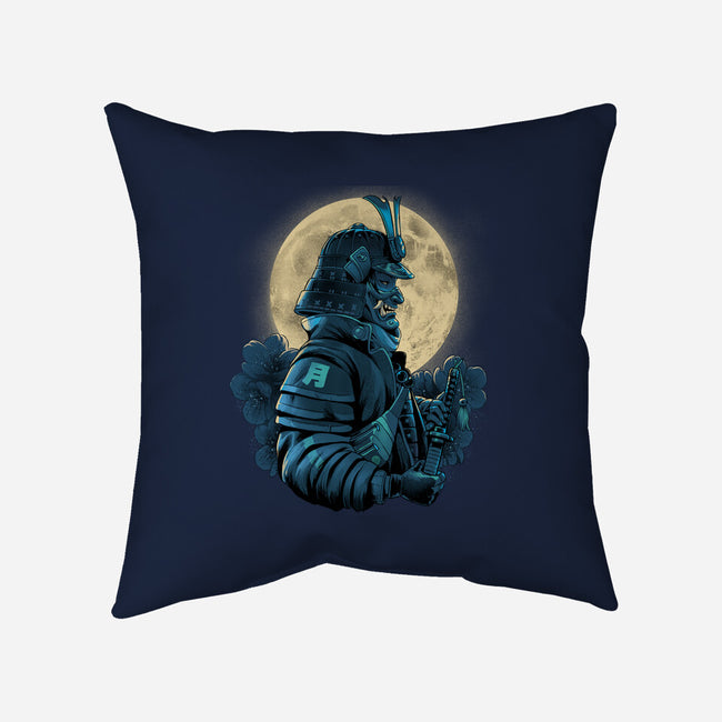 Moonlight Samurai-None-Removable Cover w Insert-Throw Pillow-Bruno Mota
