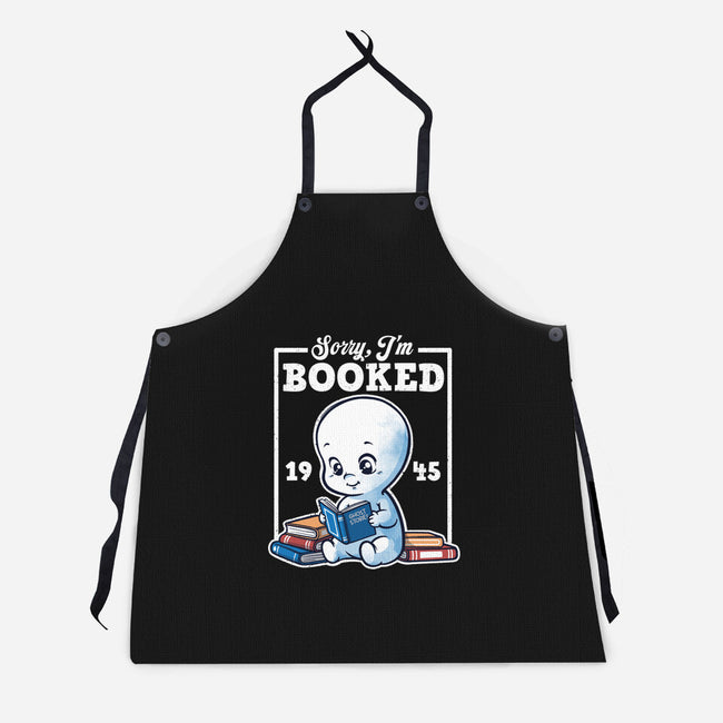 Booked Friendly Ghost-Unisex-Kitchen-Apron-NemiMakeit