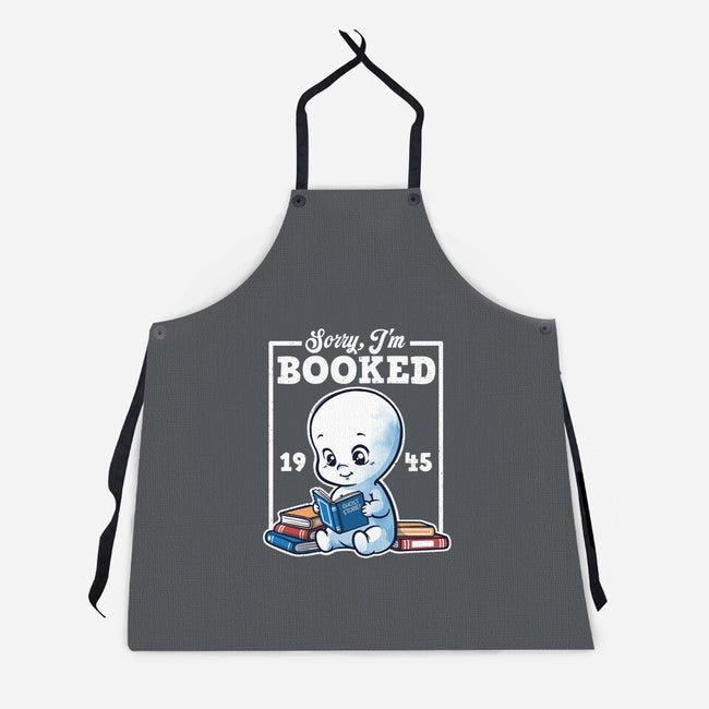 Booked Friendly Ghost-Unisex-Kitchen-Apron-NemiMakeit