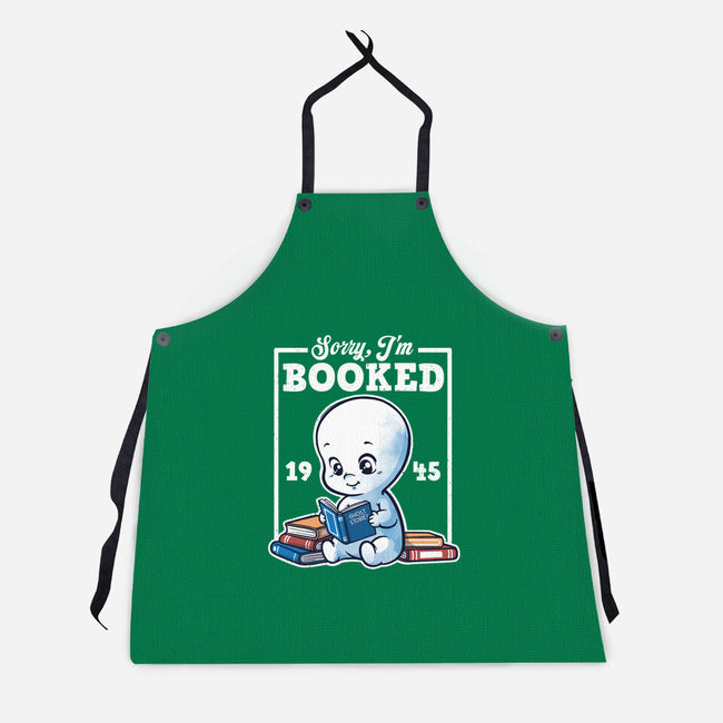 Booked Friendly Ghost-Unisex-Kitchen-Apron-NemiMakeit