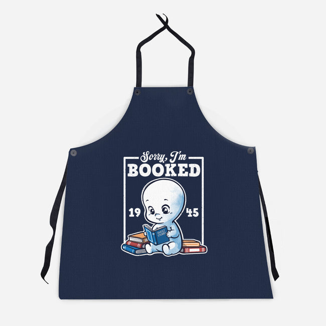 Booked Friendly Ghost-Unisex-Kitchen-Apron-NemiMakeit