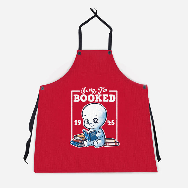 Booked Friendly Ghost-Unisex-Kitchen-Apron-NemiMakeit