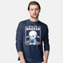 Booked Friendly Ghost-Mens-Long Sleeved-Tee-NemiMakeit