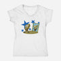 My New Outfit-Womens-V-Neck-Tee-nickzzarto