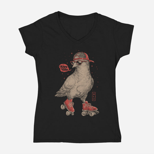 Stay Coo-Womens-V-Neck-Tee-eduely