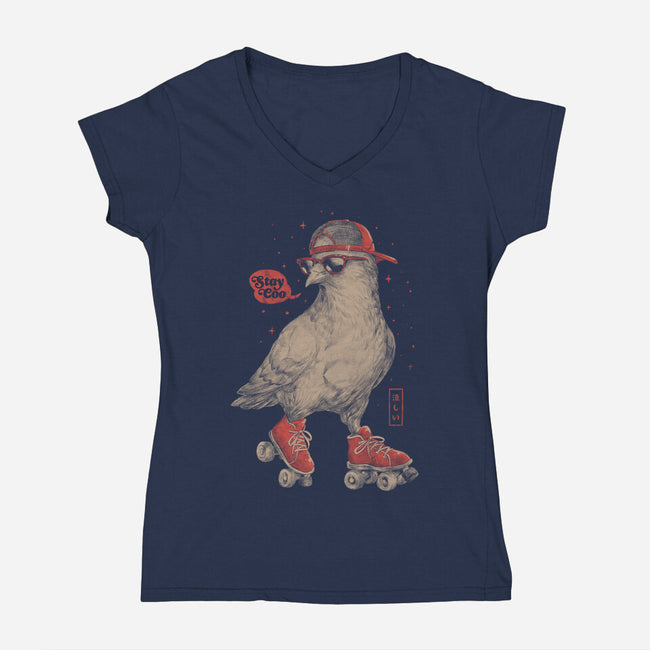 Stay Coo-Womens-V-Neck-Tee-eduely
