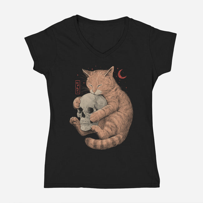 Till Death Do Us Purr-Womens-V-Neck-Tee-eduely