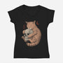Till Death Do Us Purr-Womens-V-Neck-Tee-eduely