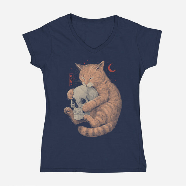 Till Death Do Us Purr-Womens-V-Neck-Tee-eduely