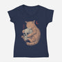 Till Death Do Us Purr-Womens-V-Neck-Tee-eduely